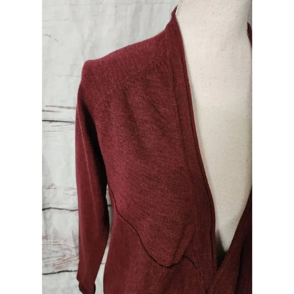 Eileen Fisher Merino Wool Open Cardigan Size XS